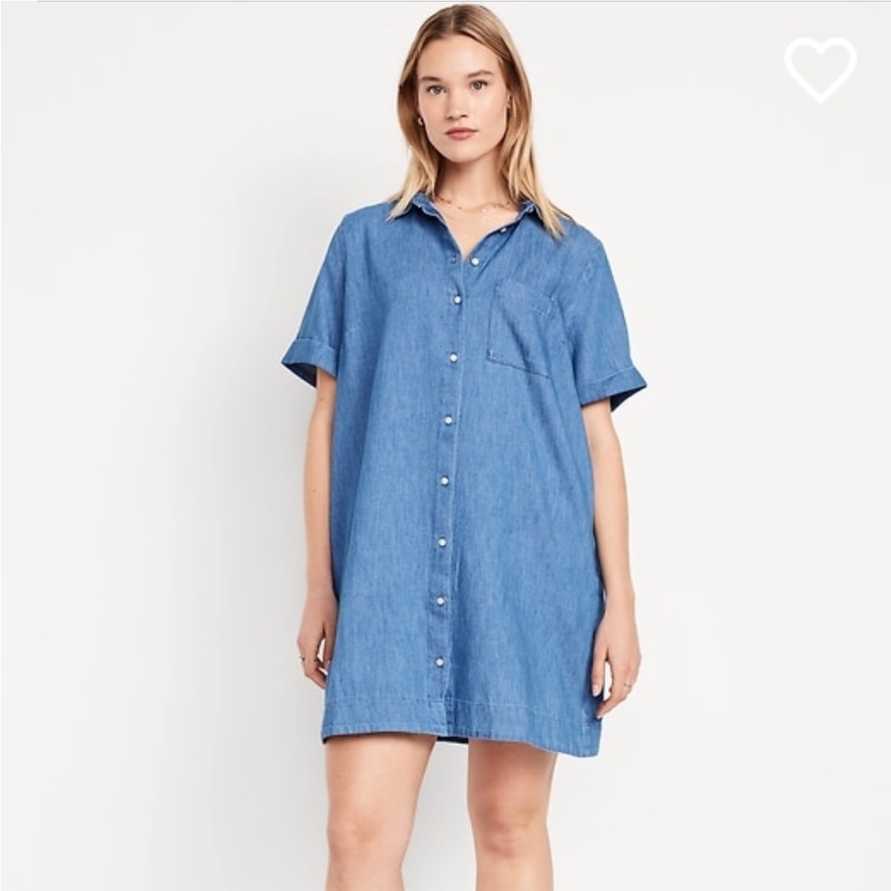 🆕 Denim Shirt Dress